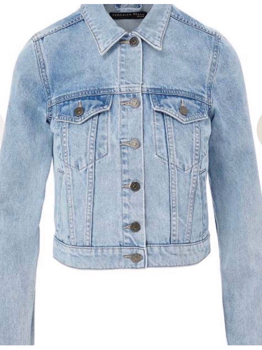 Veronica Beard Cornflower Blue Denim Jacket (Xs)